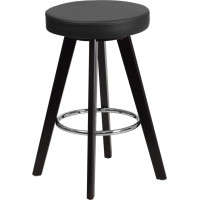 Flash Furniture CH-152600-BK-VY-GG Trenton Series 24" High Contemporary Black Vinyl Counter Height Stool